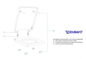 RECAMBIOS TAPA INODORO 2nd FLOOR DURAVIT